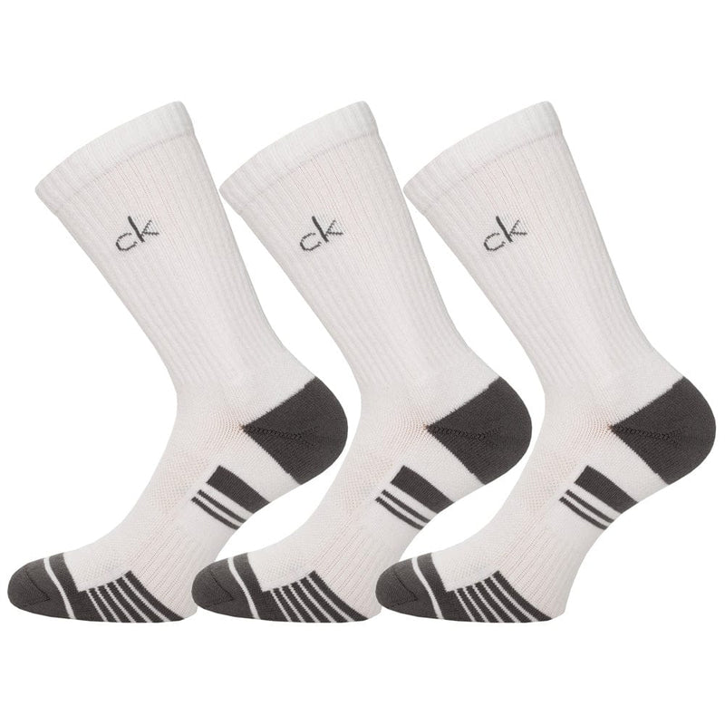 Calvin Klein Tech Crew Sock (3 Pack) - White/Grey OSFM