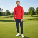 Calvin Klein Newport Half-Zip Sweater - Powdered Red Marl