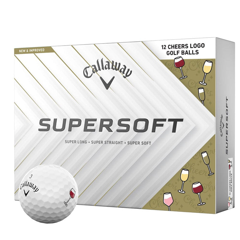 Callaway Supersoft Cheers Golf Balls - White - 12 Pack
