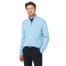 Callaway Windproof 1/4 Zip Blended Merino Odyssey Sweater - Dark Cerulean Heather