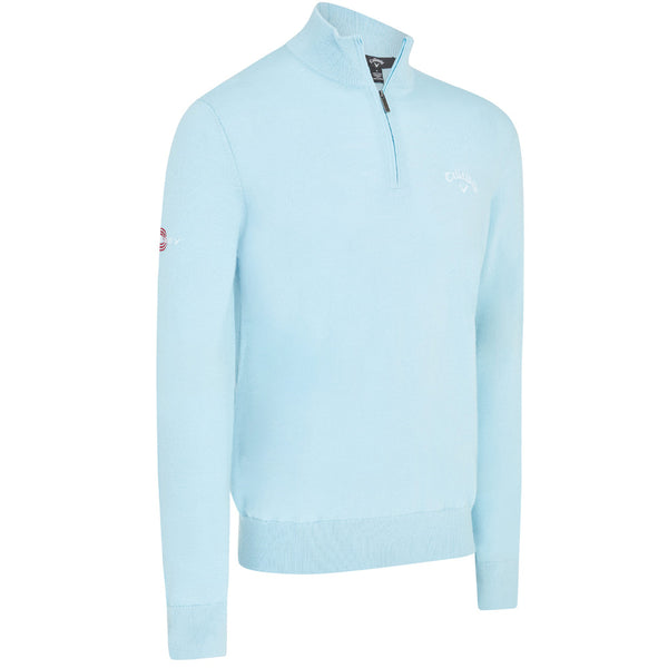 Callaway 1/4 Blended Merino Sweater - Arctic Paradise
