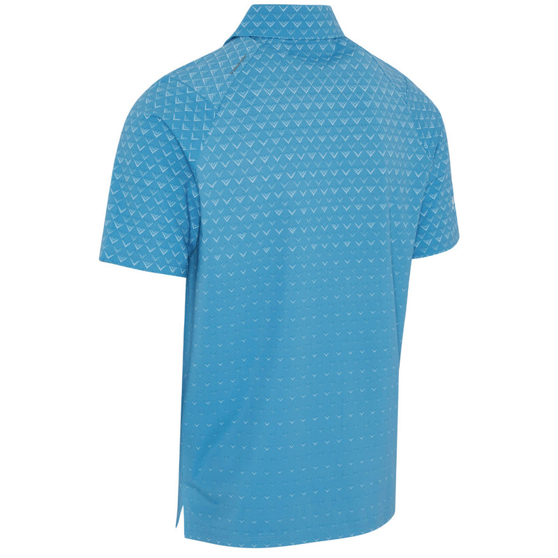 Callaway Engineered Chev Ombre Print Polo Shirt - Cendre Blue