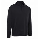 Callaway Soft Touch Long Sleeve Knit Polo Shirt - Caviar