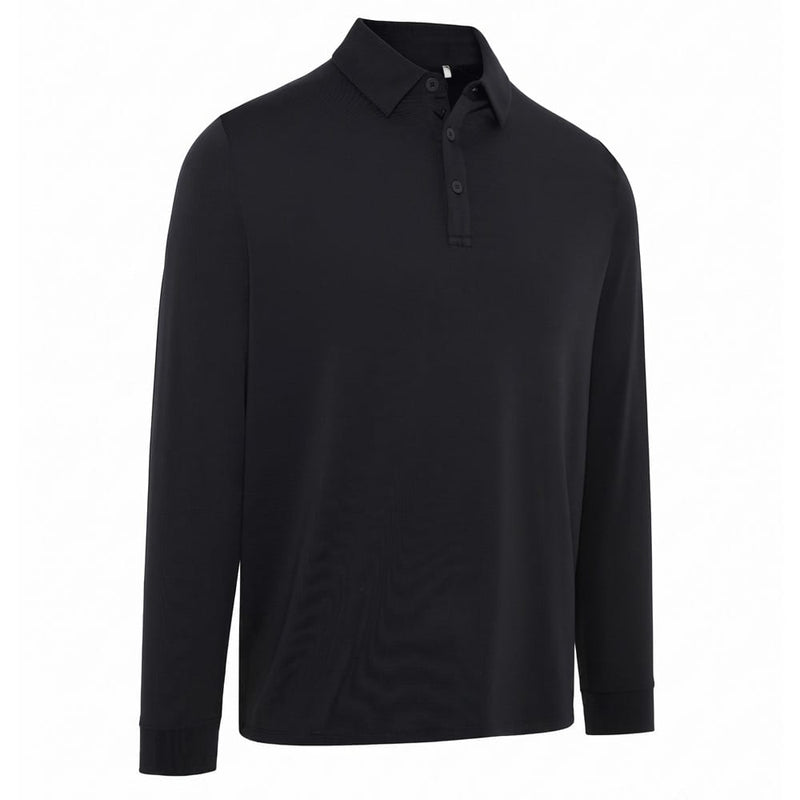 Callaway Soft Touch Long Sleeve Knit Polo Shirt - Caviar