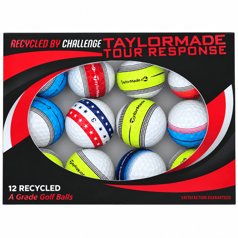 TaylorMade Tour Response Stripe Rewashed Golf Balls - Multi - 12 Pack