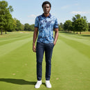 Calvin Klein Digital Chaos Printed Polo Shirt - Navy