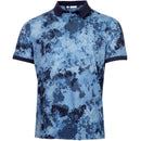 Calvin Klein Digital Chaos Printed Polo Shirt - Navy