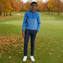 Calvin Klein Greenside 1/2 Zip Hybrid Bomber - Blue Hibiscus