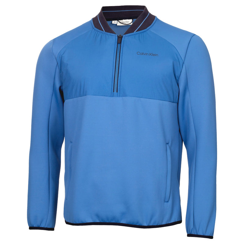 Calvin Klein Greenside 1/2 Zip Hybrid Bomber - Blue Hibiscus