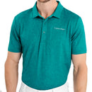 Calvin Klein Abstract Watercolour Printed Polo Shirt - Sea Green