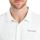 Calvin Klein Abstract Watercolour Printed Polo Shirt - White