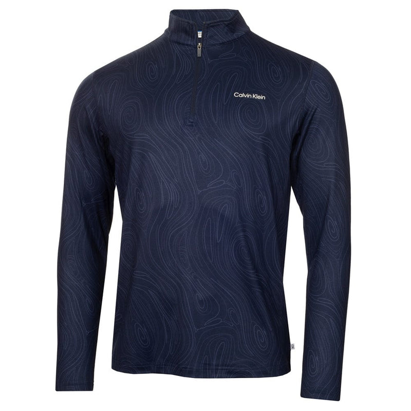 Calvin Klein Printed Newport Half Zip - Navy Marble