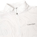 Calvin Klein Printed Newport Half Zip - White Marble