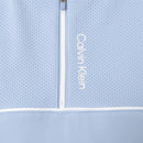Calvin Klein Grange Mock Neck Polo Shirt- Bluebell