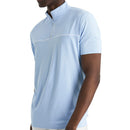 Calvin Klein Grange Mock Neck Polo Shirt- Bluebell
