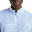 Calvin Klein Grange Mock Neck Polo Shirt- Bluebell