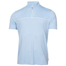 Calvin Klein Grange Mock Neck Polo Shirt- Bluebell