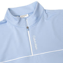 Calvin Klein Grange Mock Neck Polo Shirt- Bluebell