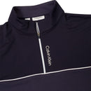 Calvin Klein Grange Mock Neck Polo Shirt - Navy