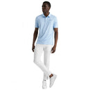 Calvin Klein Marble Print Polo Shirt - Bluebell