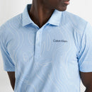 Calvin Klein Marble Print Polo Shirt - Bluebell