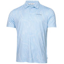 Calvin Klein Marble Print Polo Shirt - Bluebell