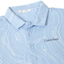 Calvin Klein Marble Print Polo Shirt - Bluebell
