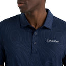 Calvin Klein Marble Print Polo Shirt - Navy