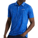 Calvin Klein Marble Print Polo Shirt - Sapphire