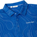 Calvin Klein Marble Print Polo Shirt - Sapphire