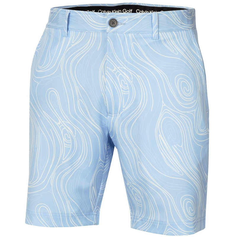 Calvin Klein Marble Print Bullet Shorts - Bluebell