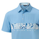Mizuno Cali Stripe Polo Shirt - Air Blue