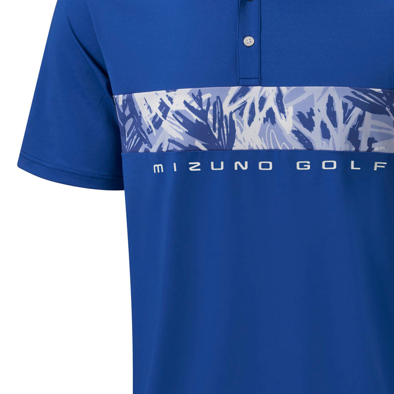 Mizuno Cali Stripe Polo Shirt - Blue
