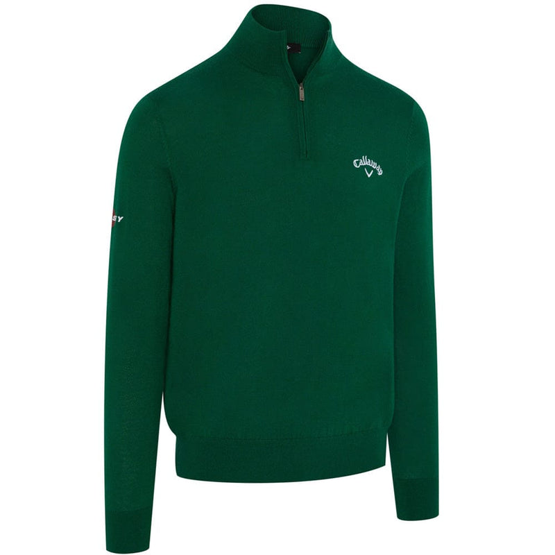 Callaway 1/4 Zip Blended Merino Sweater - Deep Galapagos Green