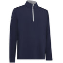 Callaway 1/4 Zip Mixed Media Pullover - Peacoat