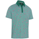 Callaway Azalea Gingham Polo Shirt - Galapagos Green
