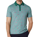 Callaway Azalea Gingham Polo Shirt - Galapagos Green