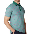 Callaway Azalea Gingham Polo Shirt - Galapagos Green