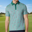 Callaway Azalea Gingham Polo Shirt - Galapagos Green