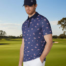 Callaway Azalea Gingham Polo Shirt - Peacoat