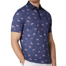 Callaway Azalea Gingham Polo Shirt - Peacoat