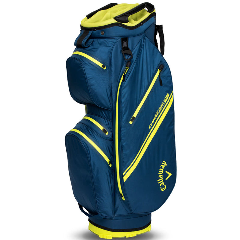 Callaway Chase 14 Dry Waterproof Cart Bag - Navy/Florescent Yellow