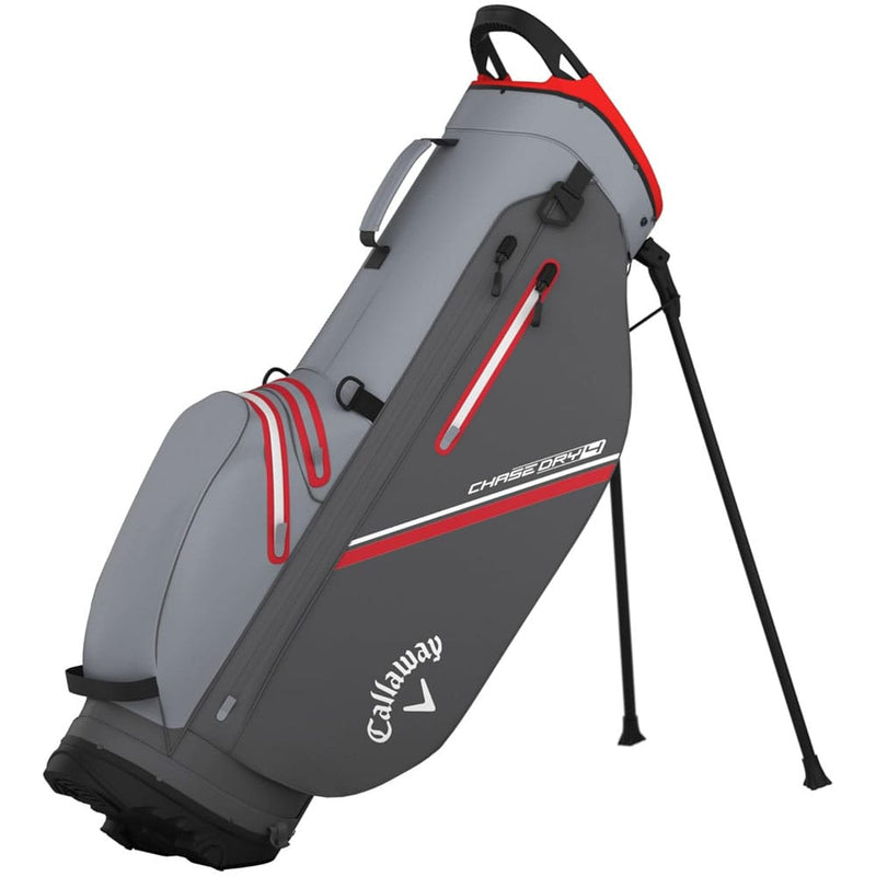 Callaway Chase Dry Waterproof Stand Bag - Steel/Graphite/Red