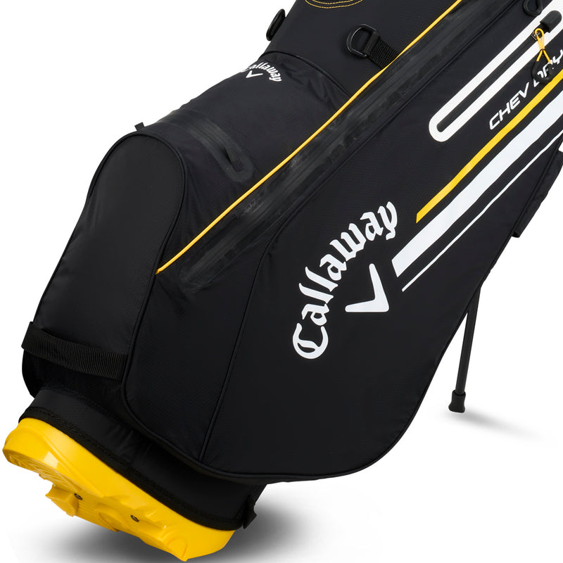 Callaway Chev Dry Waterproof Stand Bag - Black/Golden Rod