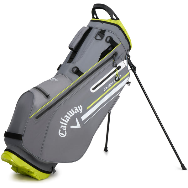 Callaway Chev Dry Waterproof Stand Bag - Charcoal/Florescent Yellow