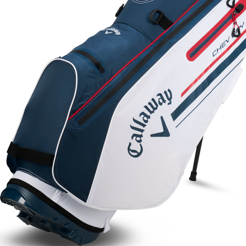 Callaway Chev Dry Waterproof Stand Bag - White/Navy/Red