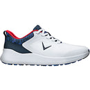 Callaway Chev Star Spikeless Waterproof Shoes - White/Navy/Red