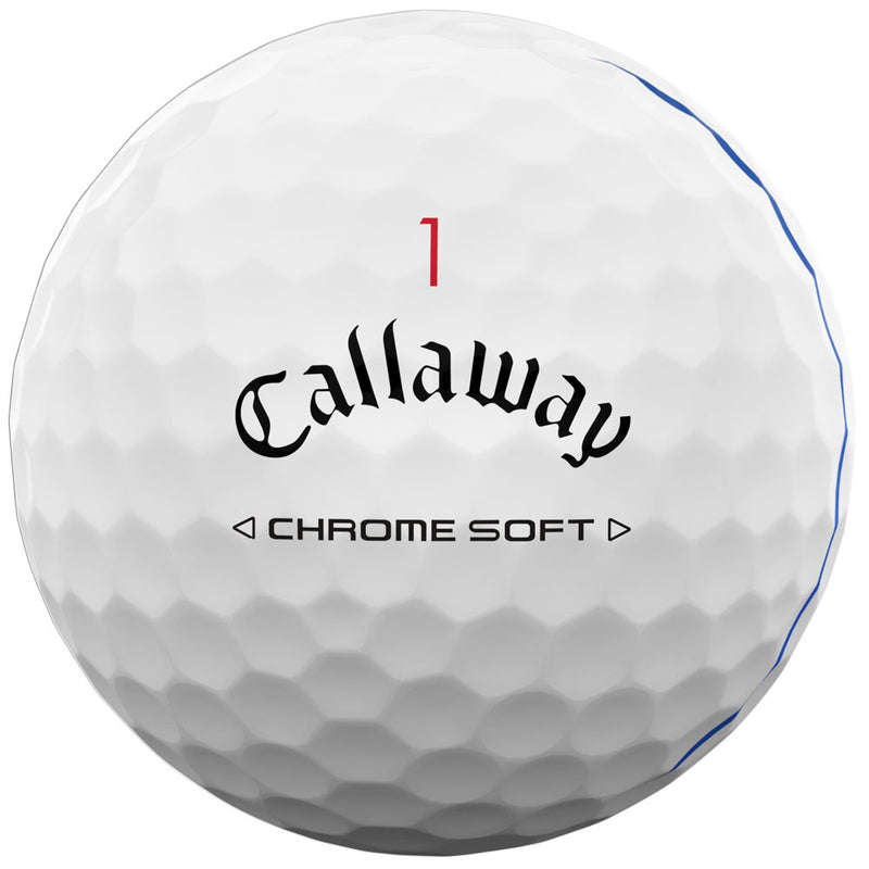 Callaway Chrome Soft Triple Track Golf Balls - White - 12 Pack
