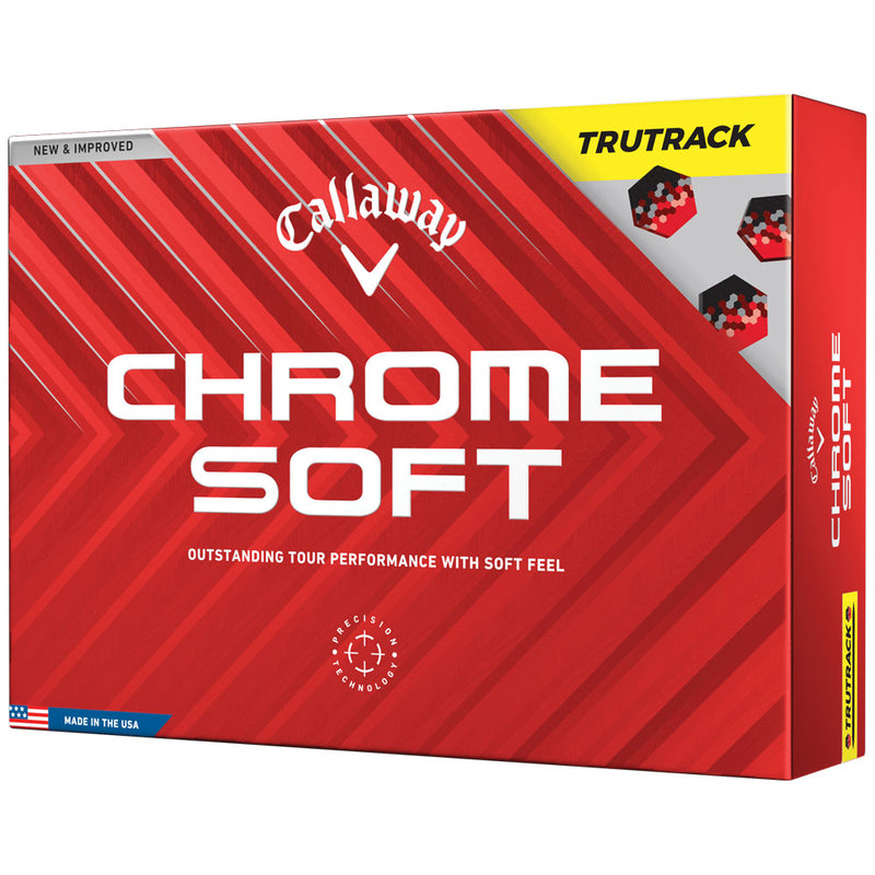 Callaway Chrome Soft TruTrack Golf Balls - Yellow - 12 Pack