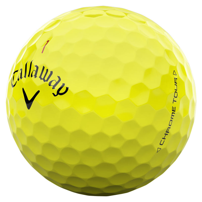 Callaway Chrome Tour Golf Balls - Yellow - 12 Pack